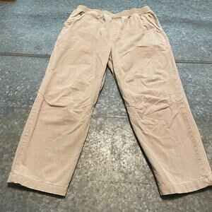 Crazy Shirts Coffee Dyed Cotton Twill Pants Mens XXL Brown Casual Elastic Waist